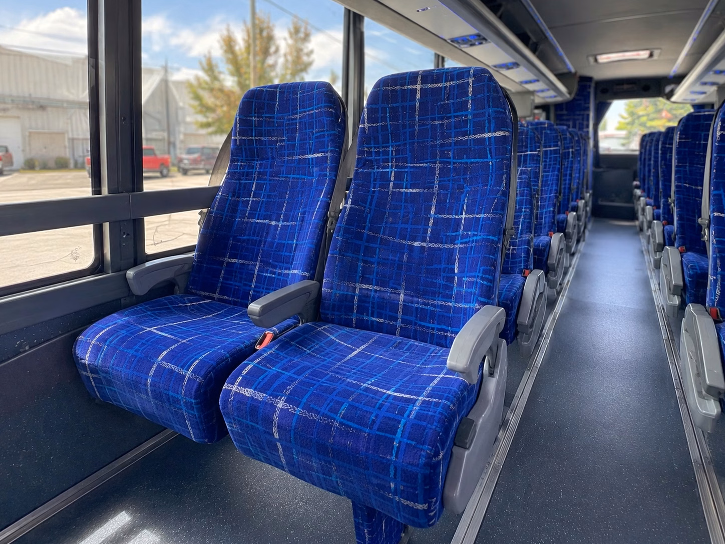 56 passenger charter bus interior