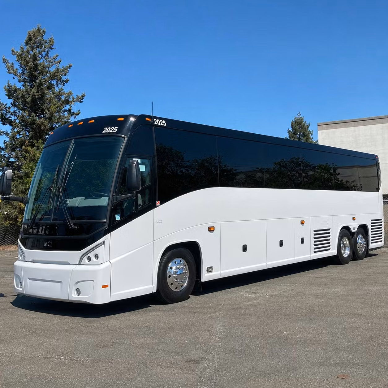 meridian 56 passenger charter bus rental
